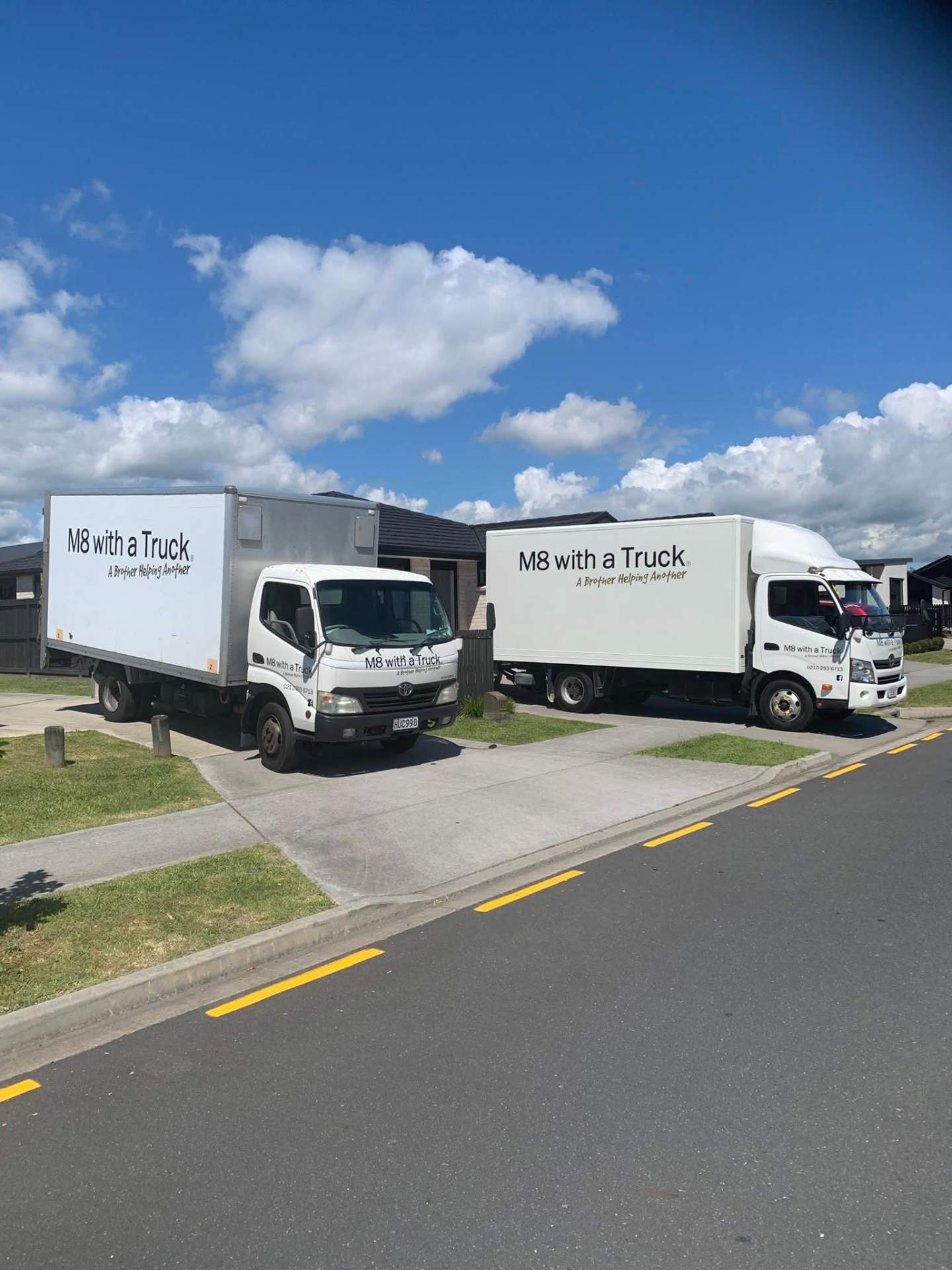 The M8 With A Truck fleet, ready to roll around Tauranga.